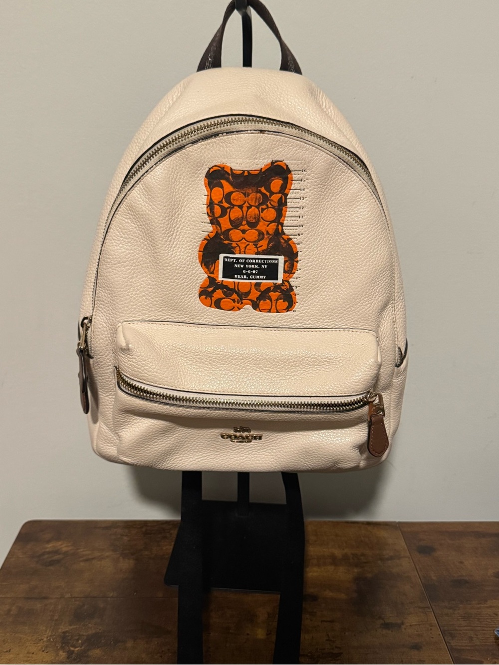 Coach x Guang Yu Gummy Bear Medium Charlie Leather Backpack (Style #F76656)